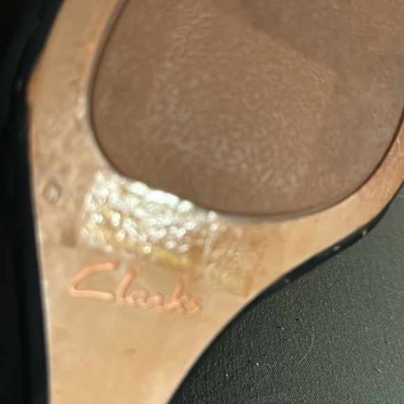 Clark’s Narrative black lace up pointed wedge high heels booties ankle boots 9.5 - Picture 8 of 10